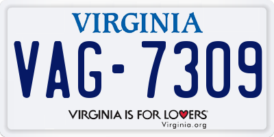 VA license plate VAG7309