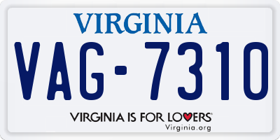 VA license plate VAG7310