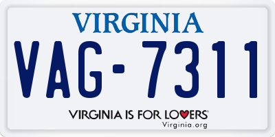 VA license plate VAG7311