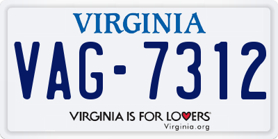 VA license plate VAG7312