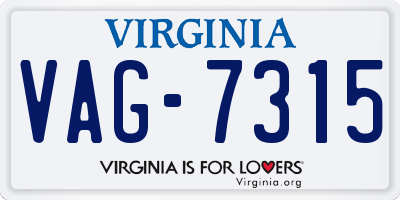 VA license plate VAG7315