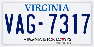 VA license plate VAG7317