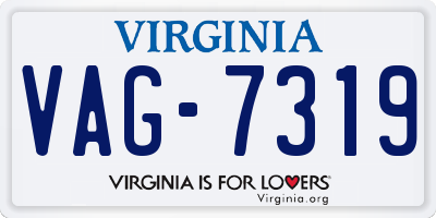 VA license plate VAG7319