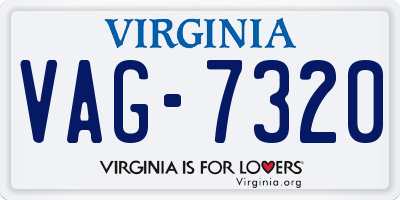 VA license plate VAG7320