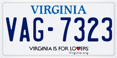 VA license plate VAG7323
