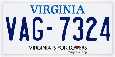 VA license plate VAG7324