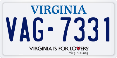VA license plate VAG7331