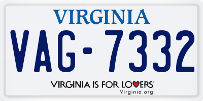 VA license plate VAG7332