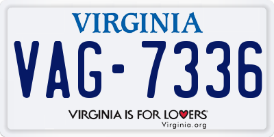 VA license plate VAG7336