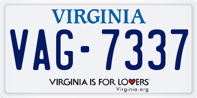 VA license plate VAG7337