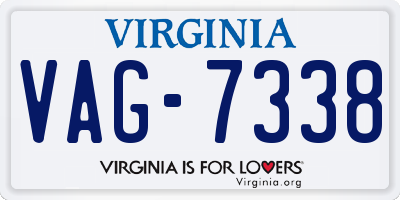 VA license plate VAG7338