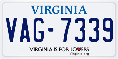 VA license plate VAG7339