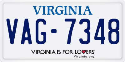 VA license plate VAG7348