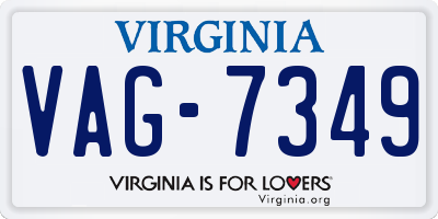 VA license plate VAG7349