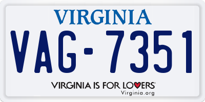 VA license plate VAG7351