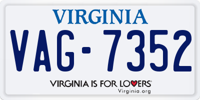 VA license plate VAG7352