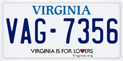 VA license plate VAG7356