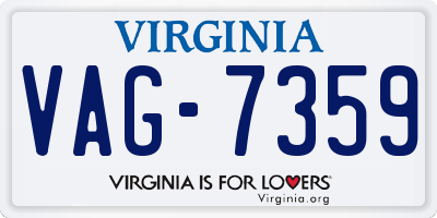 VA license plate VAG7359