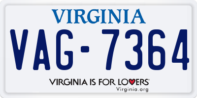 VA license plate VAG7364