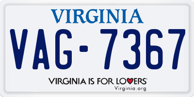VA license plate VAG7367