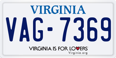 VA license plate VAG7369