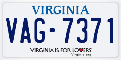 VA license plate VAG7371