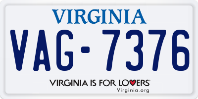 VA license plate VAG7376