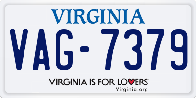 VA license plate VAG7379