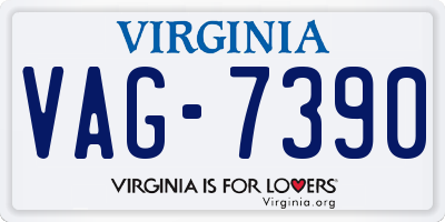 VA license plate VAG7390