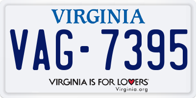 VA license plate VAG7395