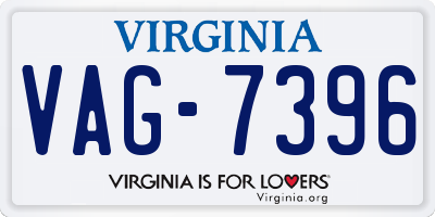 VA license plate VAG7396