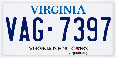 VA license plate VAG7397