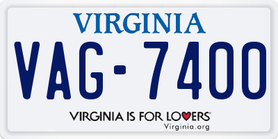 VA license plate VAG7400