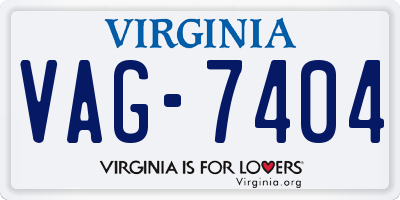 VA license plate VAG7404