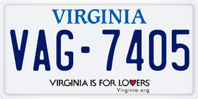 VA license plate VAG7405