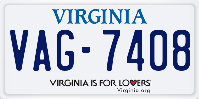 VA license plate VAG7408