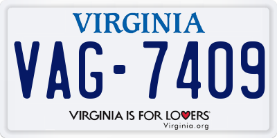 VA license plate VAG7409