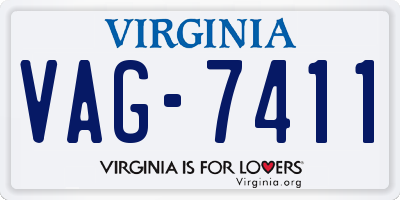 VA license plate VAG7411