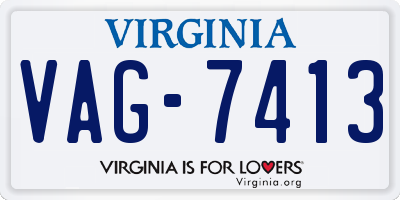 VA license plate VAG7413