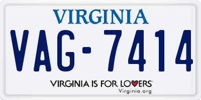 VA license plate VAG7414