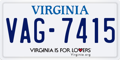 VA license plate VAG7415
