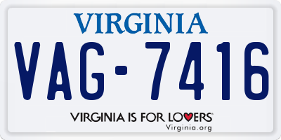 VA license plate VAG7416
