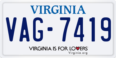 VA license plate VAG7419