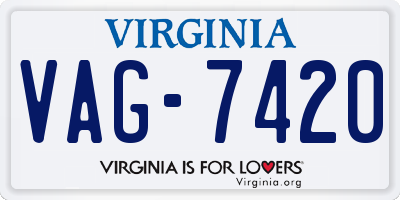 VA license plate VAG7420