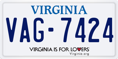 VA license plate VAG7424