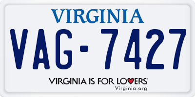 VA license plate VAG7427