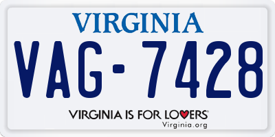 VA license plate VAG7428