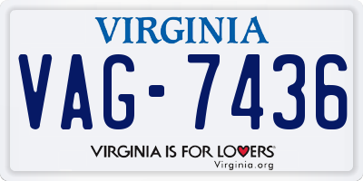 VA license plate VAG7436