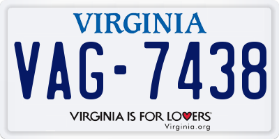 VA license plate VAG7438