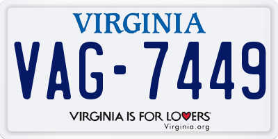 VA license plate VAG7449